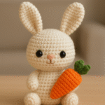 patrón amigurumi gratis conejo con zanahoria