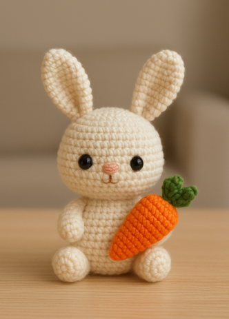 patrón amigurumi gratis conejo con zanahoria
