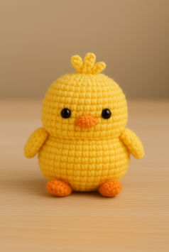 Patrón amigurumi gratis, pollito redondito