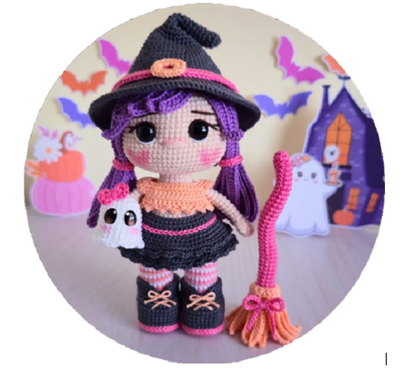 patron amigurumi brujita