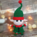 patron amigurumi duende navideño