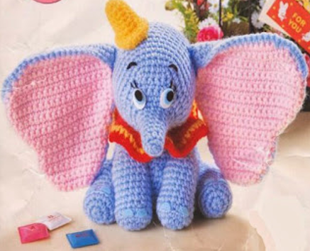 patron amigurumi elefante dumbo