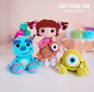 patron amigurumi monster inc