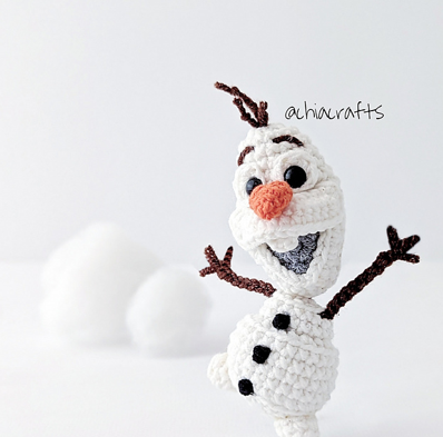 patron amigurumi muñeco de nieve