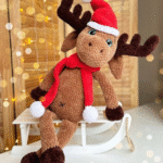 patron amigurumi reno navideño