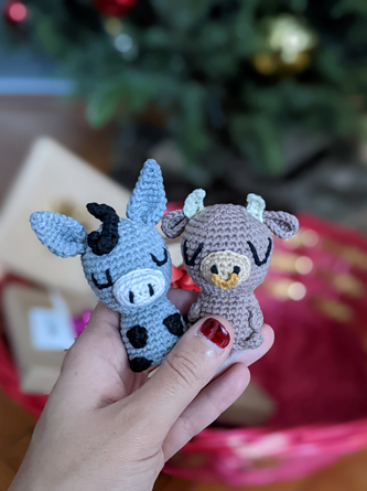 patron amigurumi vaca y gato