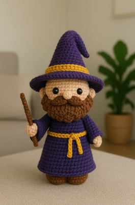 patron amigurumis gratis pequeño mago
